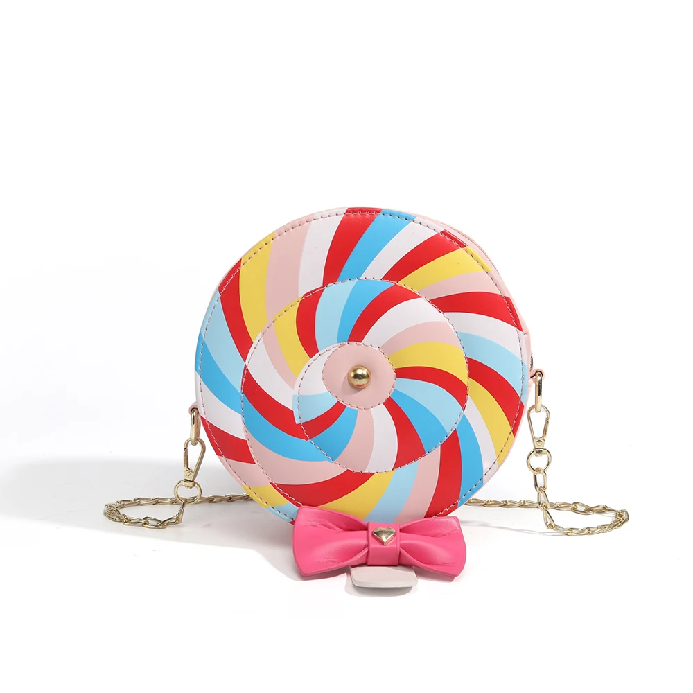 

Women's Novelty Rainbow Color Lollipop Shoulder Crossbody Bag Cute Chain Handbag