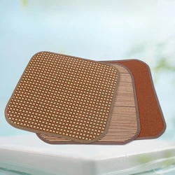 40x40cm Bamboo and Wood Cool Mat AB Two Sided Office Chair Cushion Bamboo and Wood Cushion Dining Chair Cushion Chair Cushion