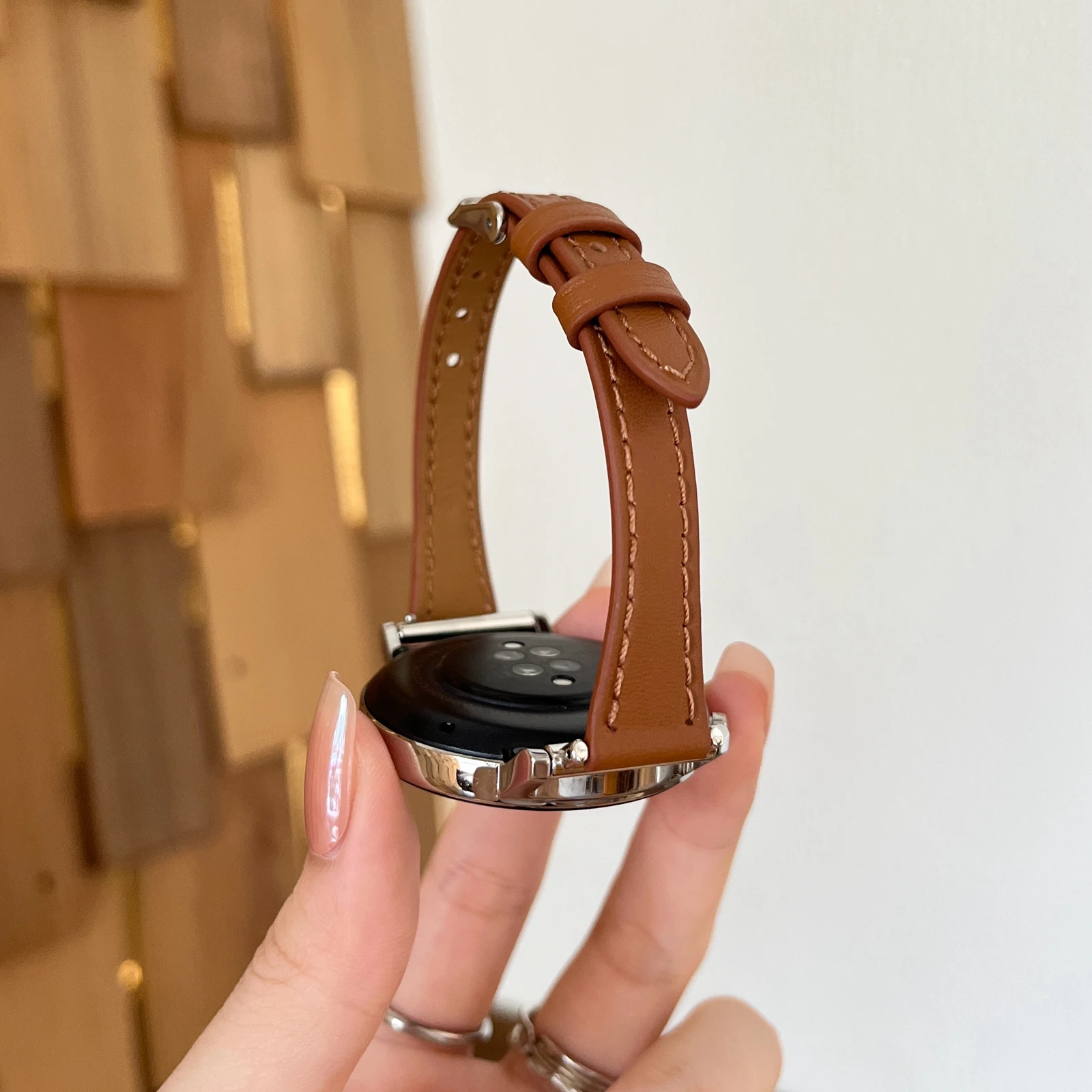 20mm 22mm 18mm サムスン Galaxy Watch 7 FE 5 Pro 4 6 classic 44mm 40mm用バンド レザーループブレスレット correa Galaxy Watch 7ストラップ