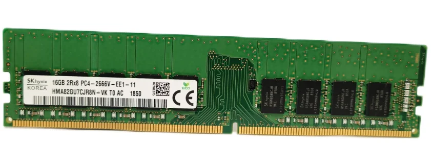 Hynix DDR4 16GB 2666V  PC4 2666MHz 2Rx8 Pure ECC UDIMM RAM workstation Unbuffered Server memory