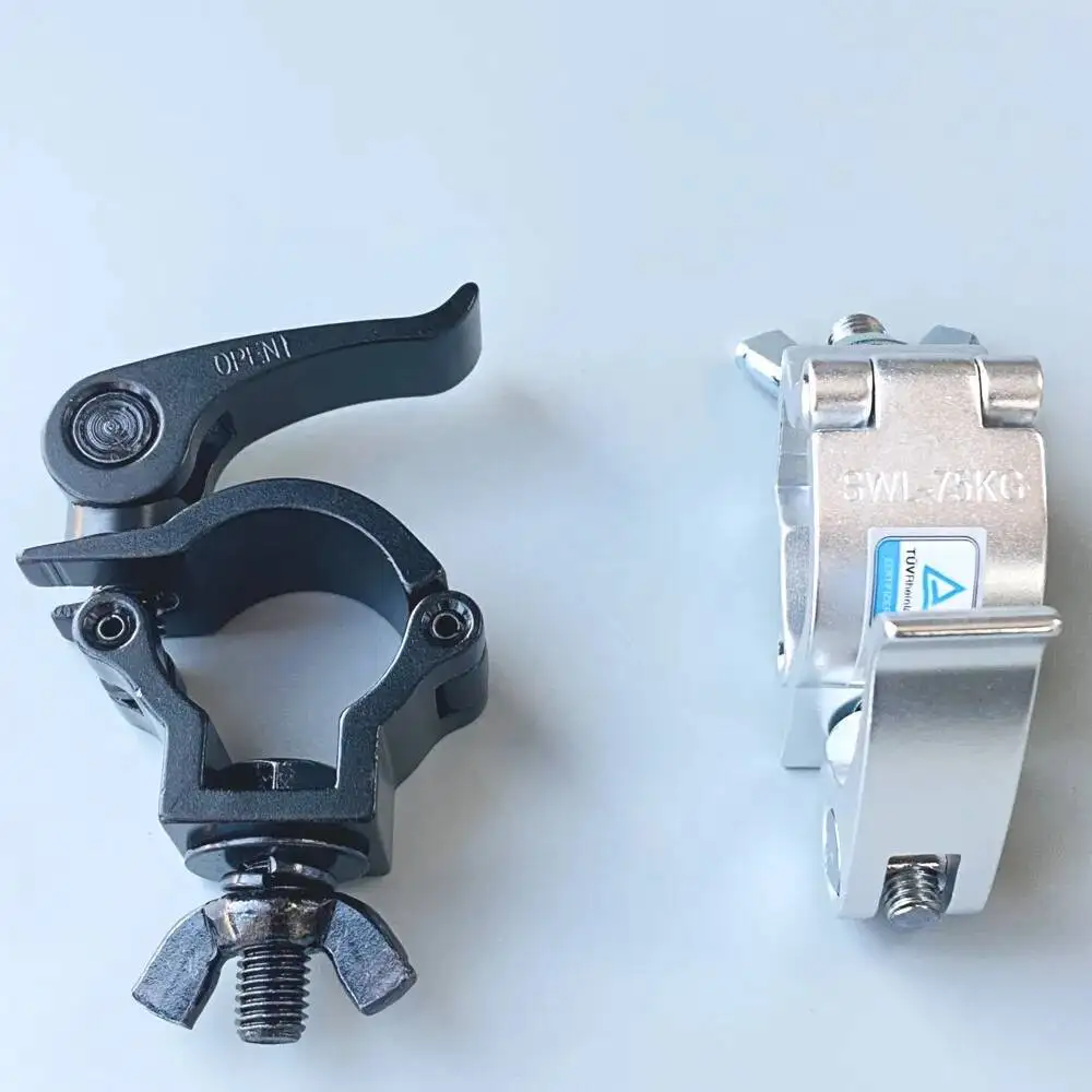 퀵 릴리스 파이프 클램프 알루미늄 클램프 OD 32-35-38-40mm 트러스 튜브 빠른 잠금 장착 커플러 무대 조명 장치 용 클램프