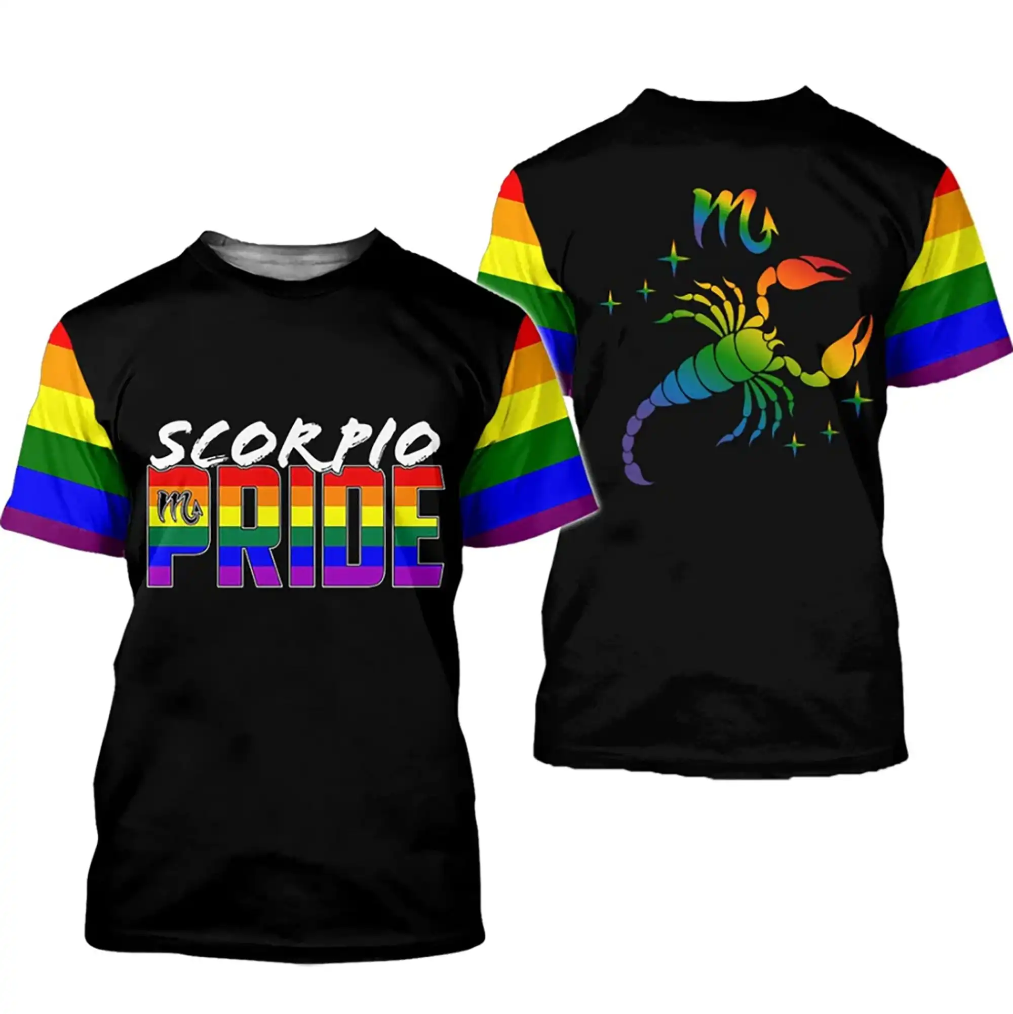 

Rainbow Pride Scorpio Shirt LGBT Shirts Gay Pride 3D All Over Print T-Shirt Sizes