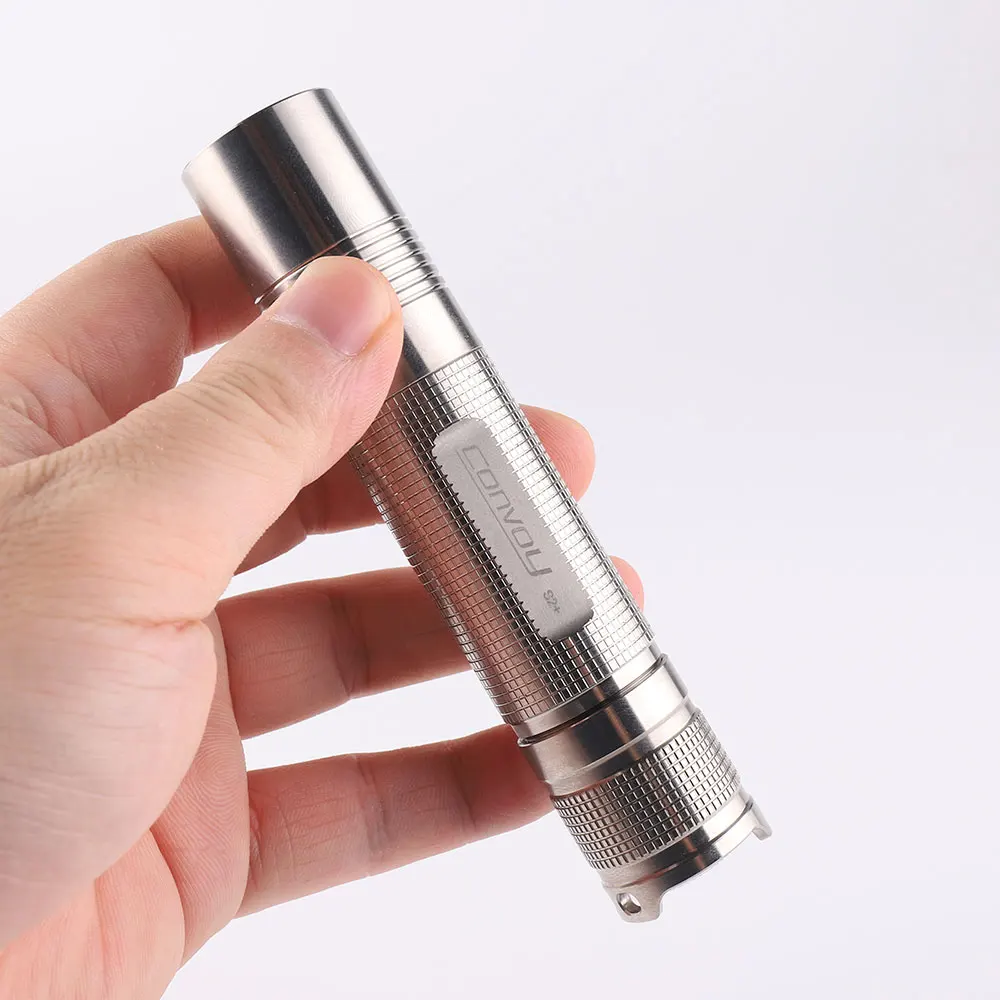 Titanium alloy Convoy S2+ 18650 flashlight 519A SST40 SFT40 with