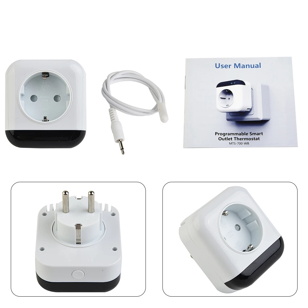 Brand New Socket Thermostat Sensor Smart Temperature White 16A WiFi Accessories App-controlled Bedroom Controller