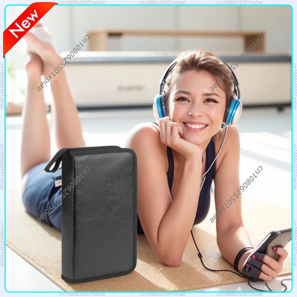 Album Storage Sleeve Dustproof Zipper Album Storage Holder Case Double-side CD DVD Storage Organizer Wallet Album Carrying Case