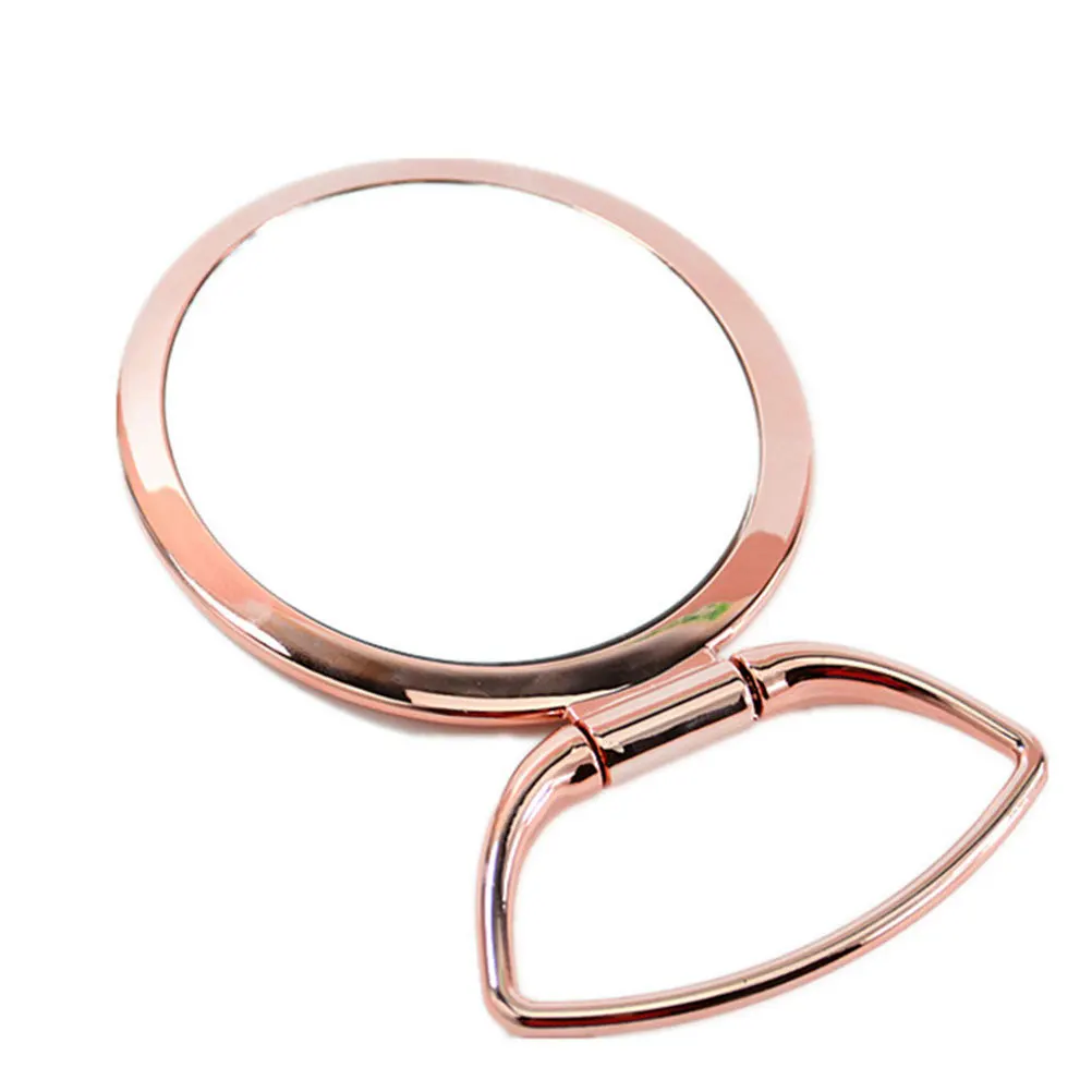 1 pz 3x specchio per trucco da tavolo rotondo con ingrandimento rosa leggero portatile per camera da letto bagno specchio rotondo da tavolo