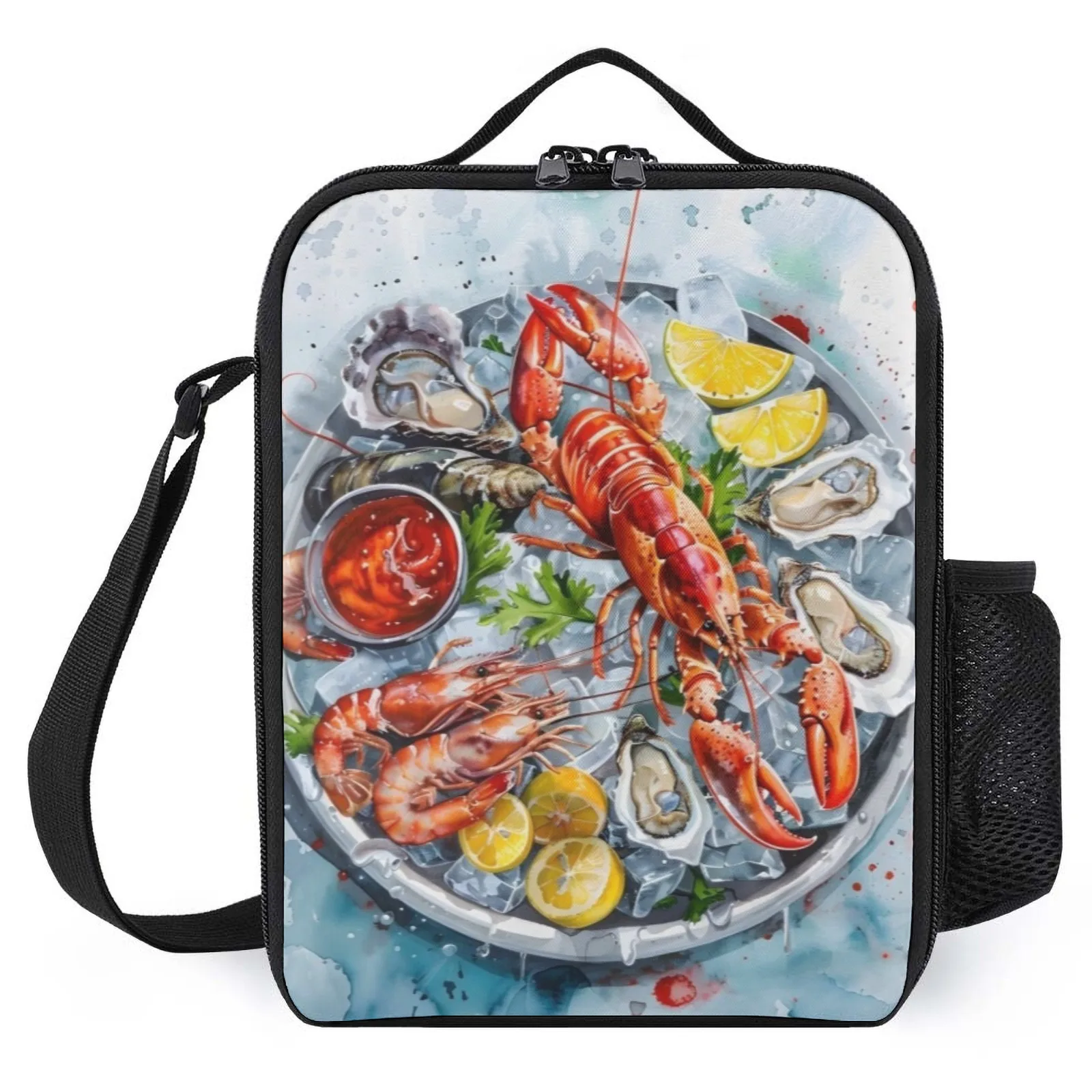 

Seaside Delight Platter Sac Isotherme A Repas Детская сумка для пикника с принтом, школьные сумки для обеда, детская изоляционная сумка для ланча