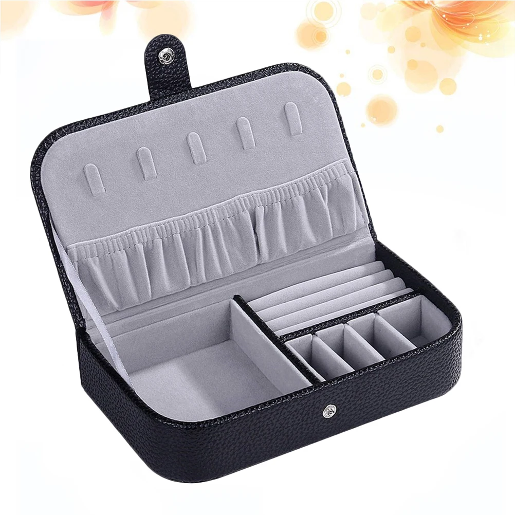 Multifunctional Jewelry Box Leather Storage Organizer Jewelry Case Portable Travel Case Gifts Box for Leather Organizer Earring