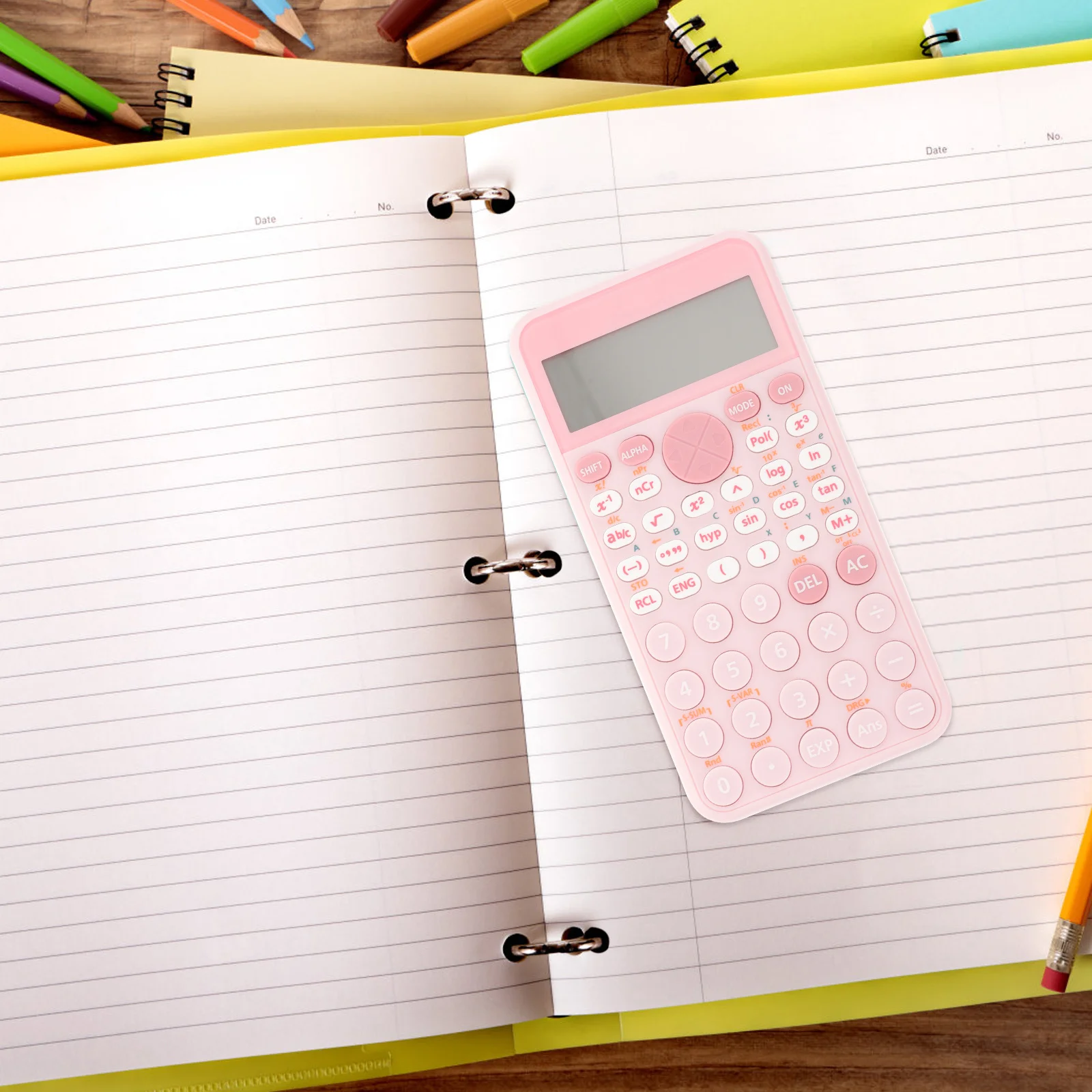 

Pink Scientific Function Calculator Material Large Display for College Contest Accounting Office Student Electronic