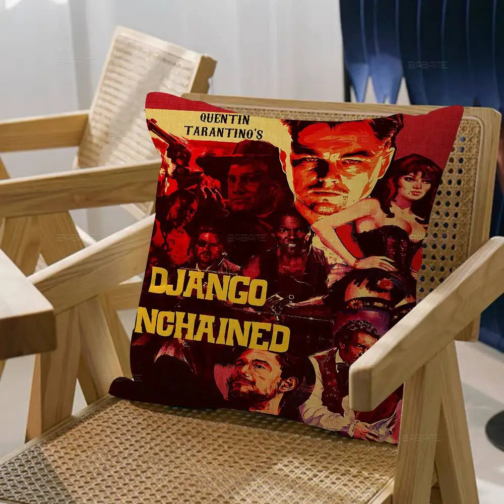 الفيلم الكلاسيكي D_Django U_Unchained غطاء الوسادة وسادة للديكور أريكة ديكور المنزل كيس وسادة