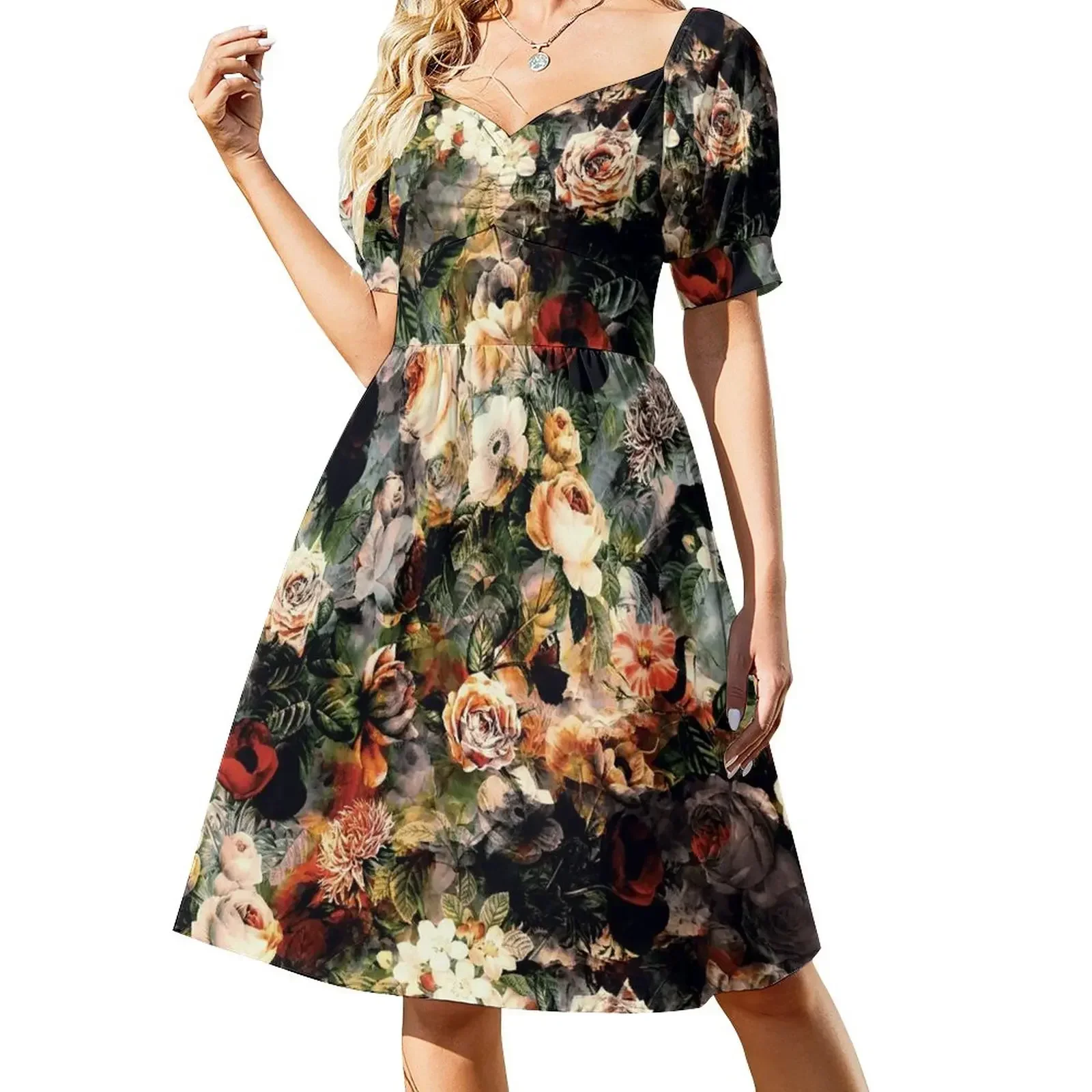 

Floral Pattern RPE120 Sleeveless Dress summer clothes for women Cocktail of dresses Dress