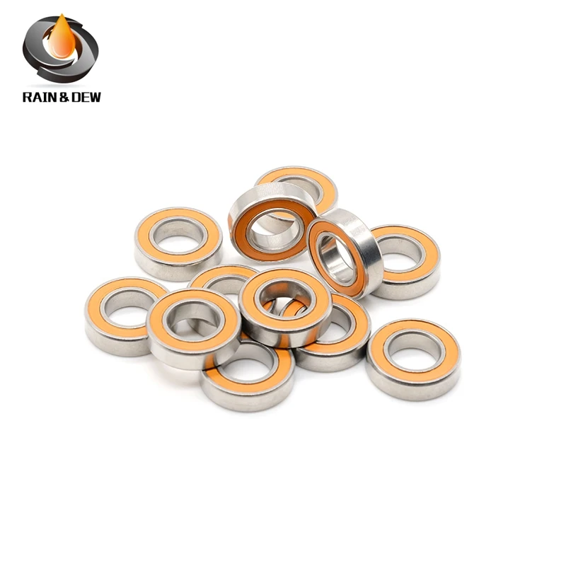 

6900RS Bearing 10PCS 10x22x6 mm ABEC-7 Hobby Electric RC Car Truck 6900 RS 2RS Ball Bearings 6900-2RS Orange Sealed