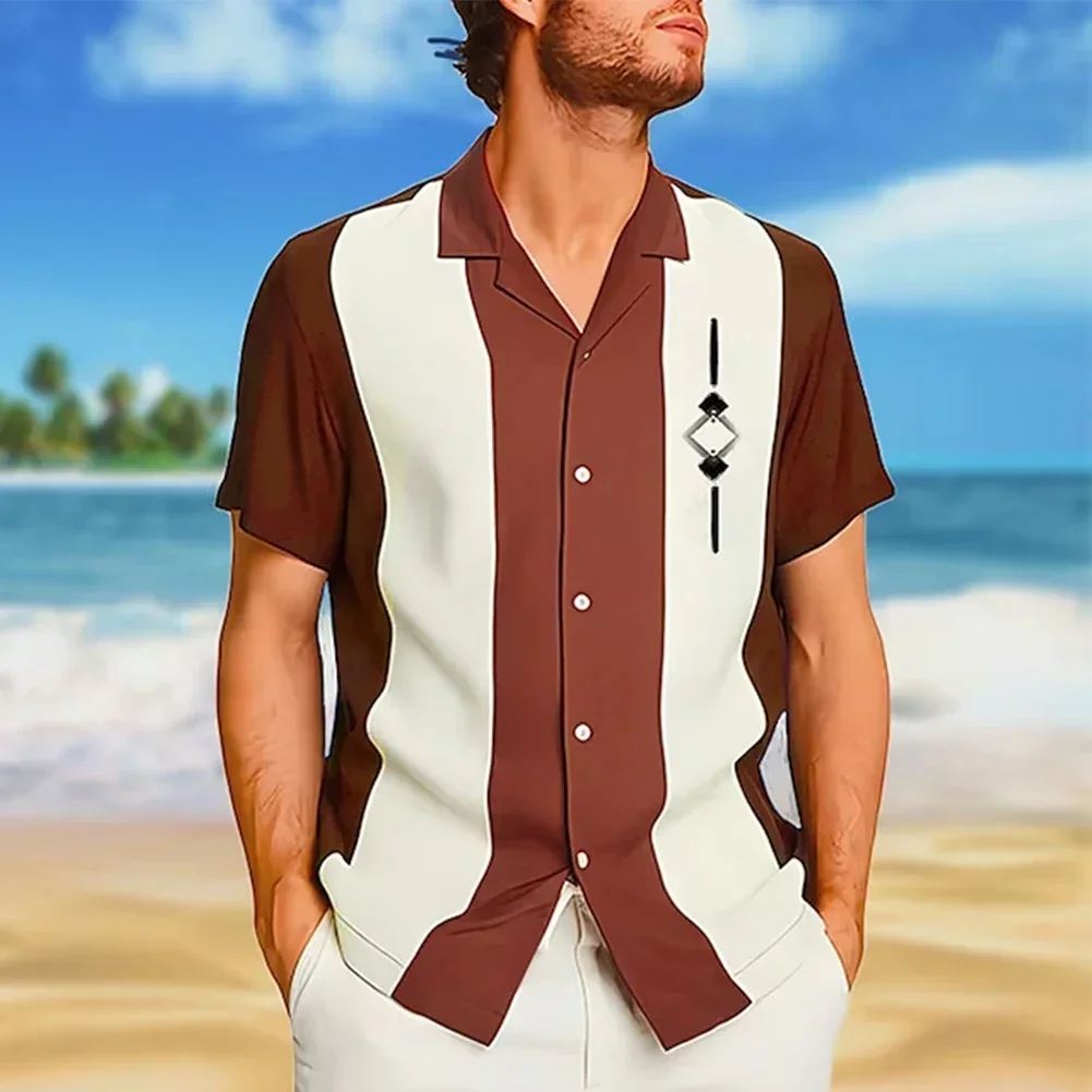 

Get into the Vintage Mode with Our Men's Casual Bowling Shirt Hawaiian Style Short Sleeved Button Down Creature Comfort