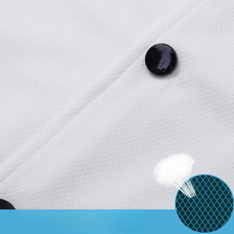 360 ° Ademend Mesh Koksjas Heren Dames Koken Shirt Met Korte Mouwen Cool Werk Tops Food Service Zwart Wit Keuken Outfit