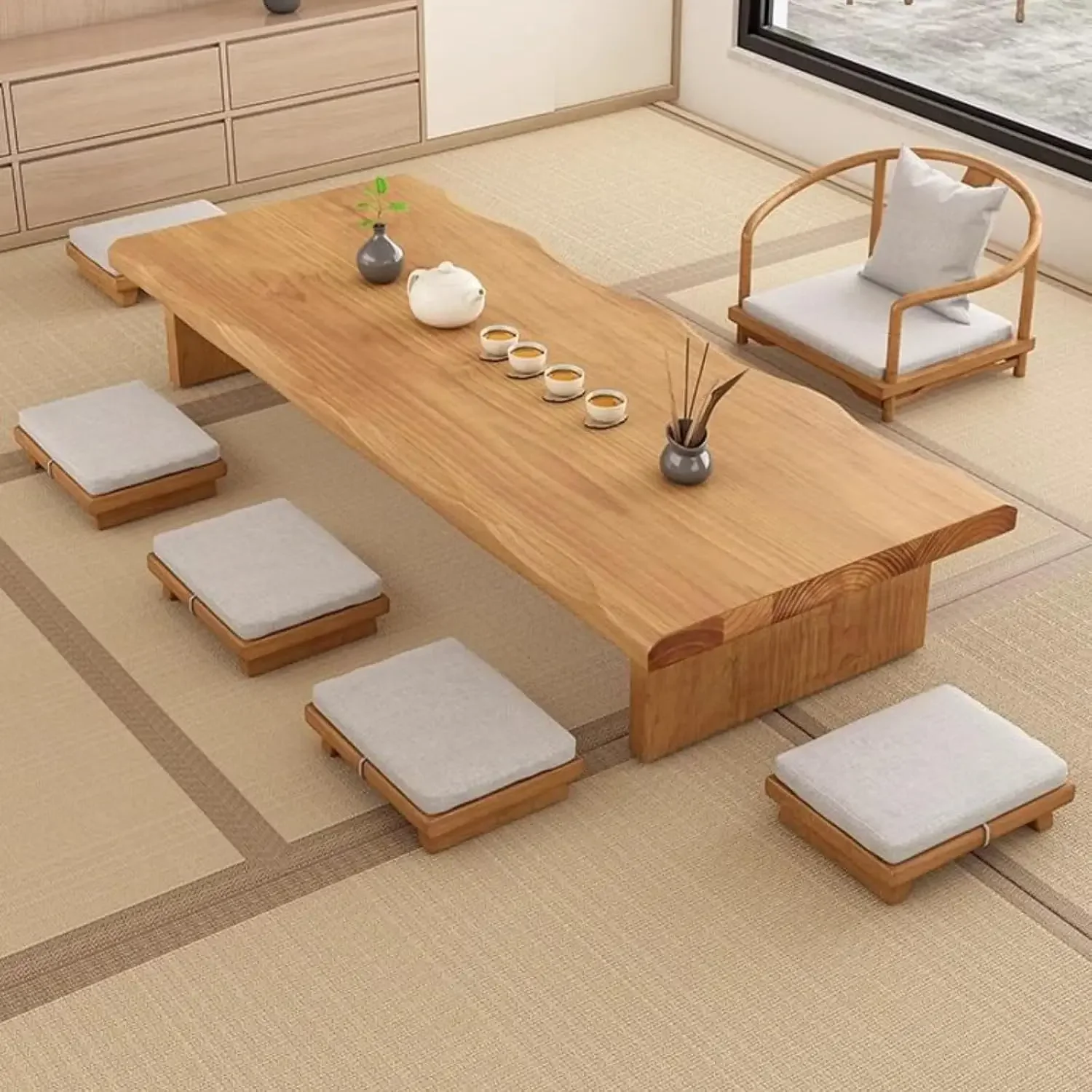 Distinctive Low Premium Storage Round Coffee Table Modern Smooth Nesting Elegant Classic Coffee Table Table Salon Home Furniture