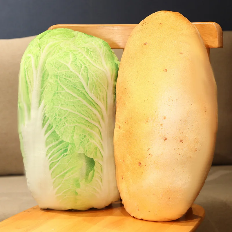 Realistic Vegetable Plush Toy Lifelike Tomatoes Broccoli Soft Stuffed Pillow Creative Room Decor Potato Carrot Pumpkin Cushion