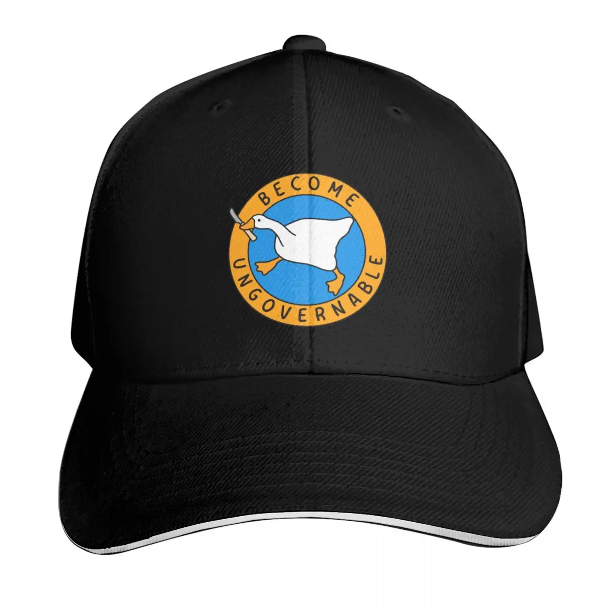 

Become Ungovernable Goose I Blue and Orange Baseball Cap sun hat |-F-| Rugby Hood Hats Woman Men's