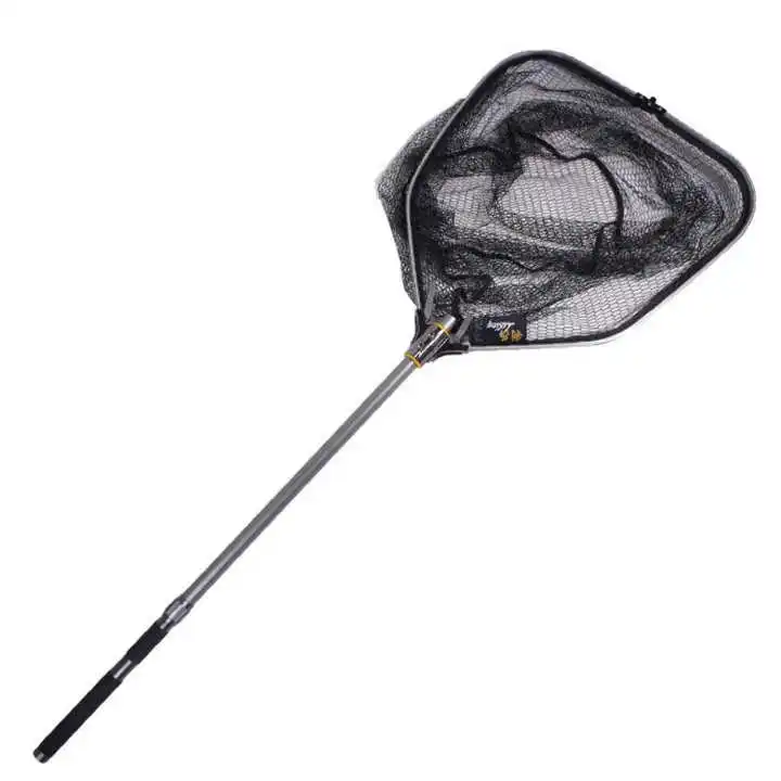 

2.16m Floating Fishing-Net Rubber Coated Landing Net Pole Easy Catch&Release Foldable Abs Telescopic Sea Fishing Net