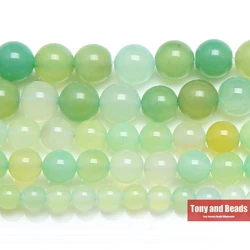 Natural Stone Green Grape Agate Round Loose Beads 6 8 10 MM Pick Size for Jewelry Making