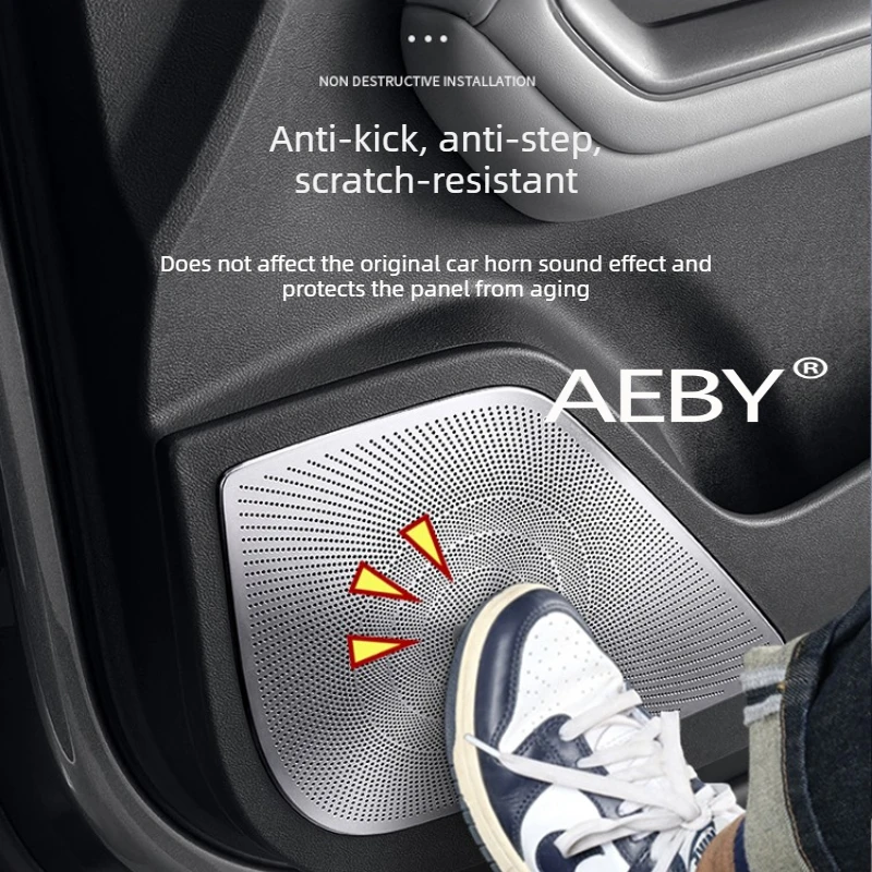 

AEBY For BYD Atto 2 Smart Driving Editio 2024-2025 Car Door Speaker Grill Cover Protector,Dustproof Anti-Scratch,Metal Grille