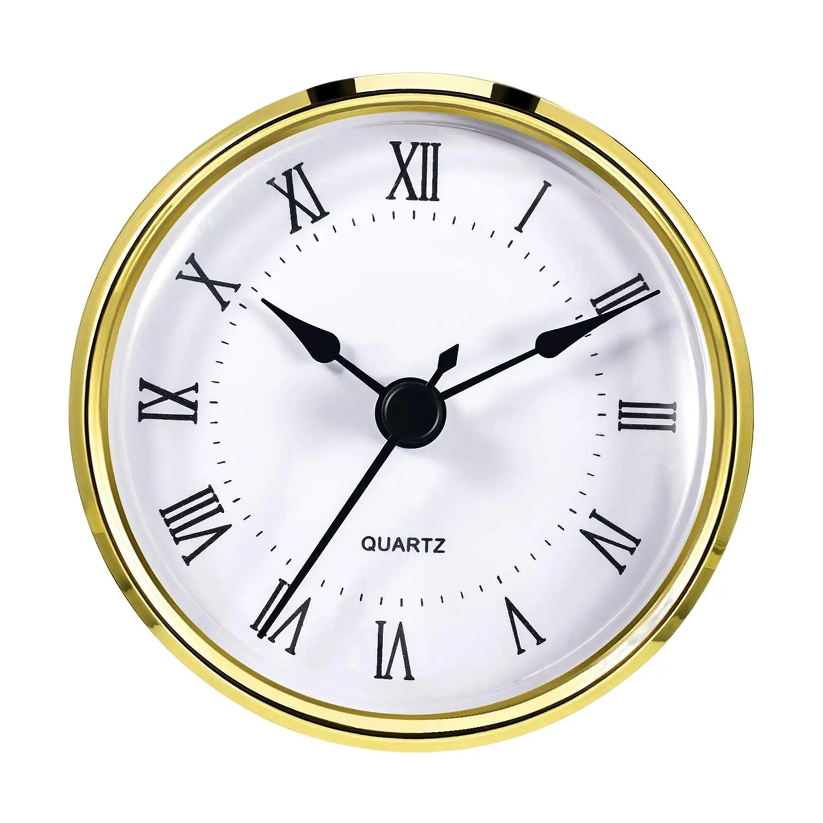 Silent Clock Insert 80mm Round Metal Retro Home Wall Decor Battery Operated Easy to Read Replacement Fit
