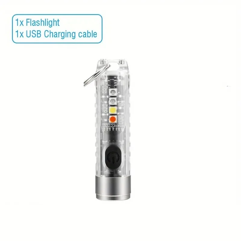 1PC Rechargeable Mini Keychain Flashlight with 10 Modes and Magnetic Base - Ideal for Camping and Outdoor Activities image 6