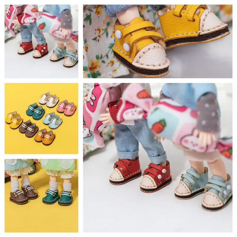 New Ob11 Handmade Shoes 1/12 Bjd Shoes Italian Cattle Shoes Holala Boots Doll Accessories For Body9,Gsc,Ddf,Ymy,Obitsu 11,Molly