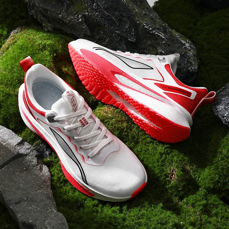 Men Sneakers Breathable Lightweight Shock Absorbing Non Slip Cushioning Running Shoes Men Casual Outdoor Walking Sports Shoes