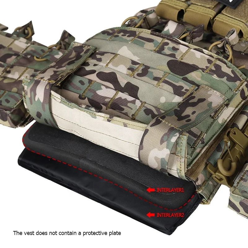 TLF Yakeda Chaleco Tactico Heavy  1000D Camouflage Molle Plate Carrier Tactical Vest for Men