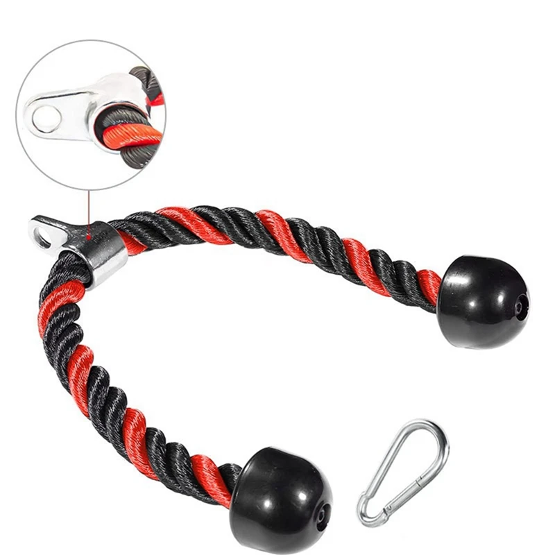 Double Head Tension Rope Biceps Training Gym Parts Double Head Triceps Lower Compression Rope Pull Handle