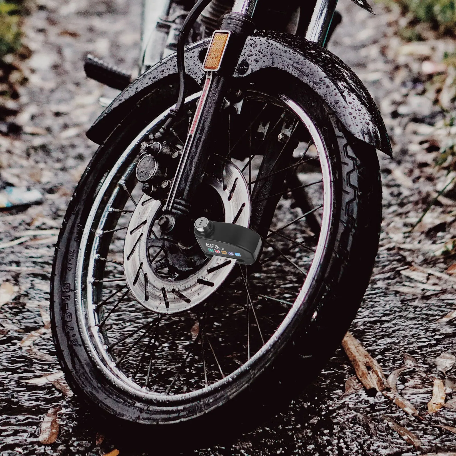 

Alarm Disc Brake Lock for Motorcycles Bicycles Black 1238 Electronic Security Wheel Disc Lock Anti Theft Easy Installation High