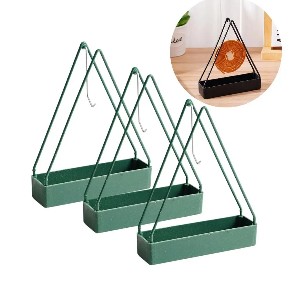 1/3Pcs Mosquito Coil Holder with Ash Tray, Coil Incense Storage Rack Repellent Incense Triangular Rack For Bedroom Patio