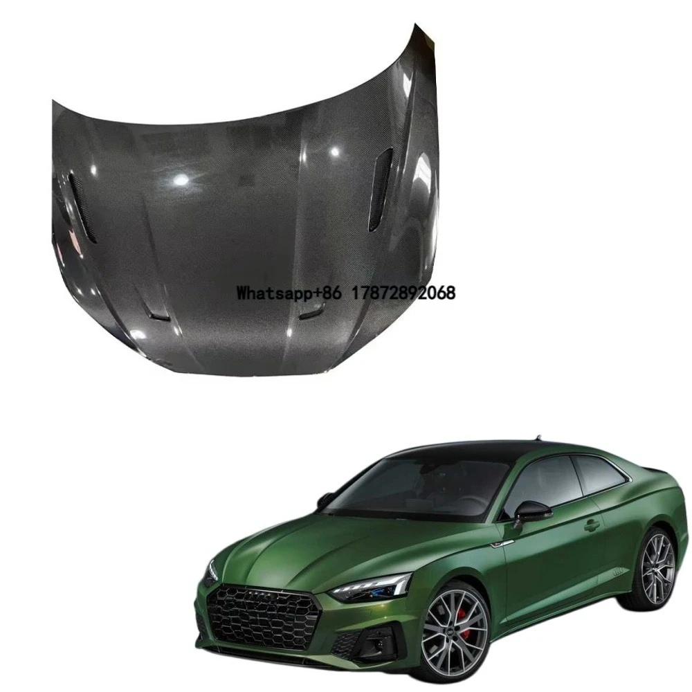 

Vented Carbon Fiber Hood for A5 S5 RS5 B9 Engine Bonnet with Heat Dissipation Holes Lightweight Performance Body Kit
