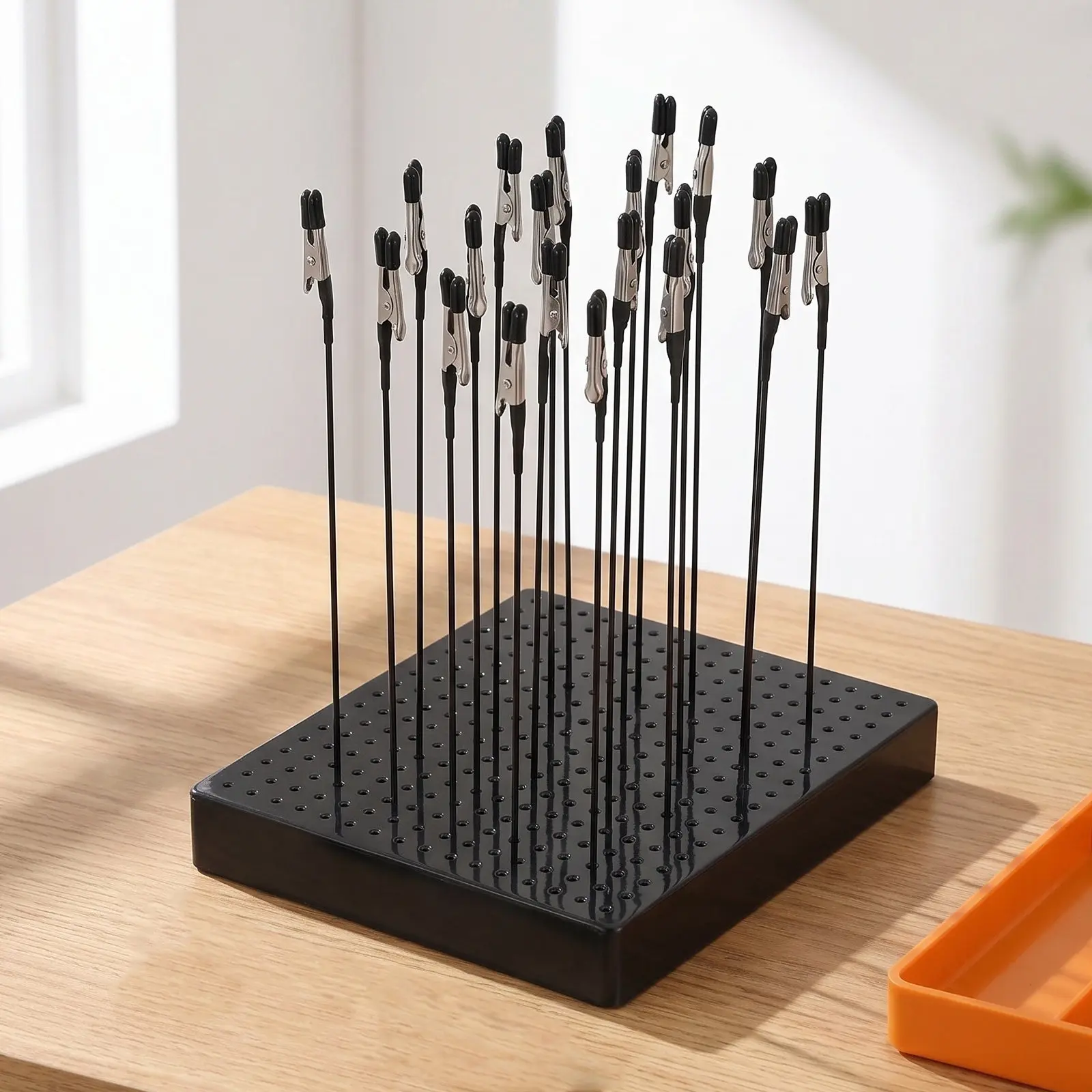 1Set Hand Painting Stand Base Clamp Miniature Holder for Airbrush Soldering Pcb Spray Painting Tool Hobby Organizer Accessories view 3