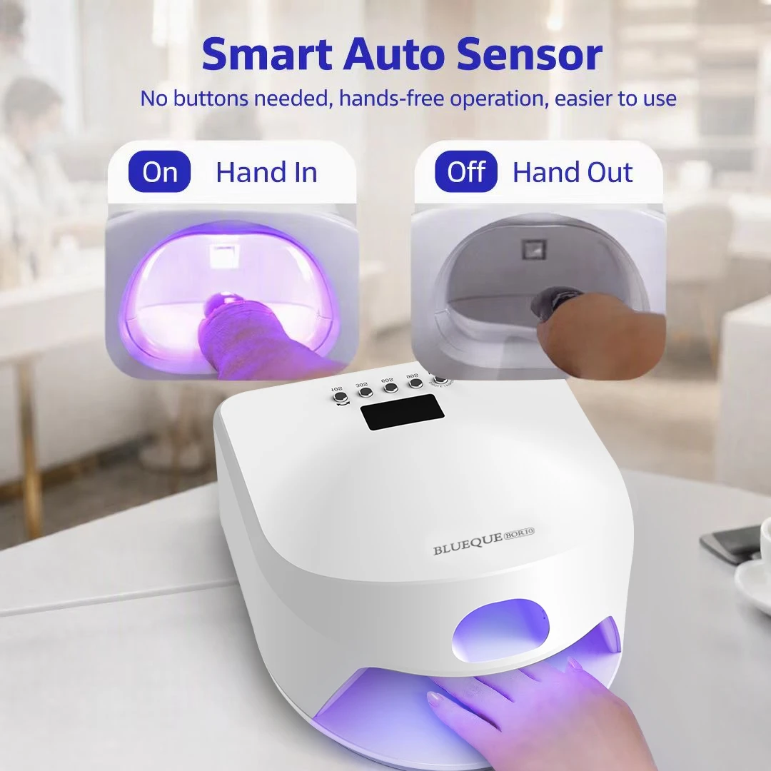 57LED High Power UV LED Nail Lamp Single Finger Toe Gel Nail Curing Light  Fast Full Hand Drying Curing Lamp for Gel Nail Polish