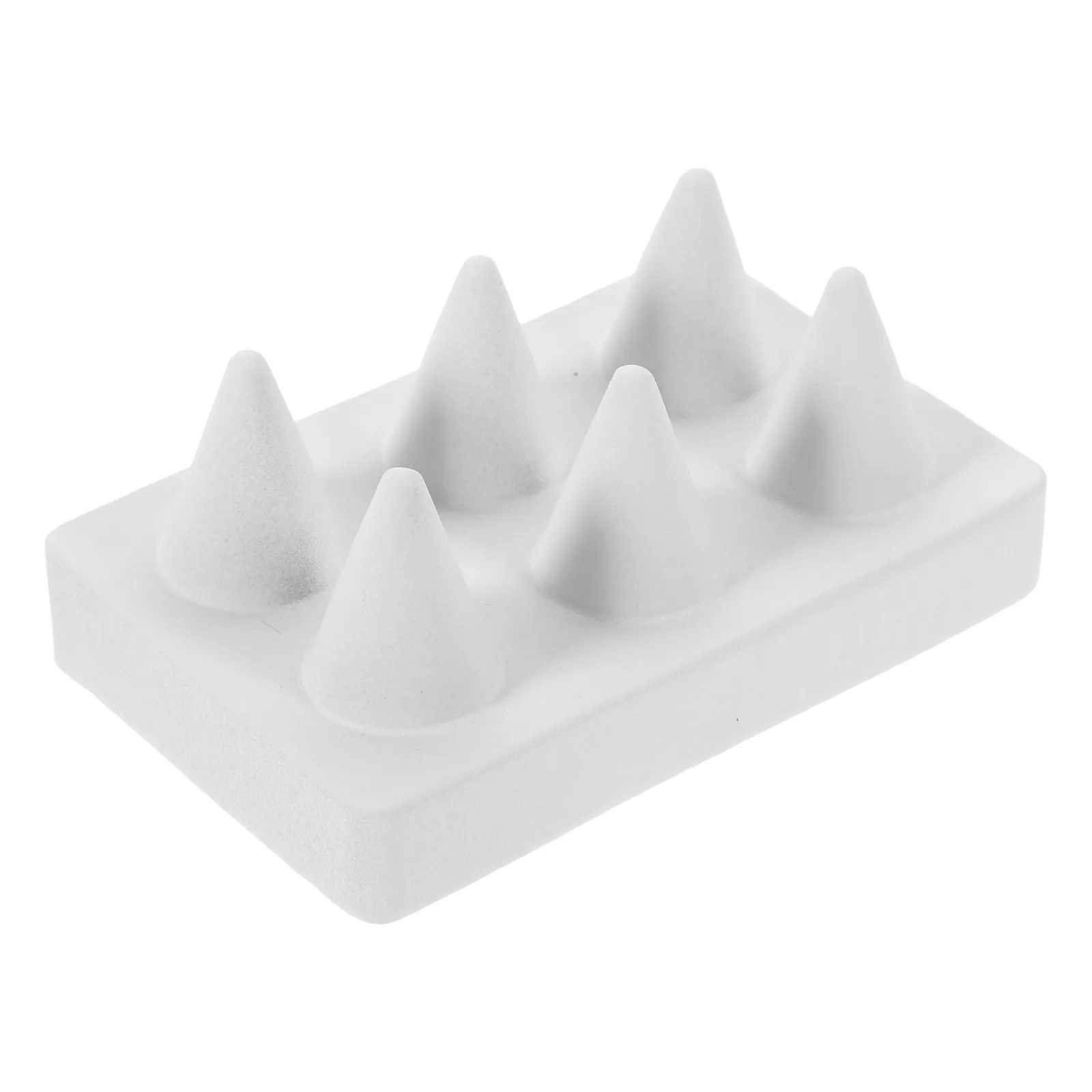 

Подставка-держатель для колец из смолы с 6 конусами, элегантный легкий дизайн, для демонстрации колец в розничных магазинах, витринах, на домашнем туалете