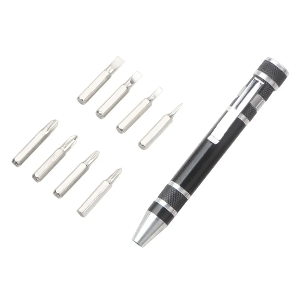 

8 In 1 Pocket Precision Mini Screwdriver Pen Mobile Phone Repair Hand Tool Kit Portable Screwdriver Set Bit Magnetic Screwdriver