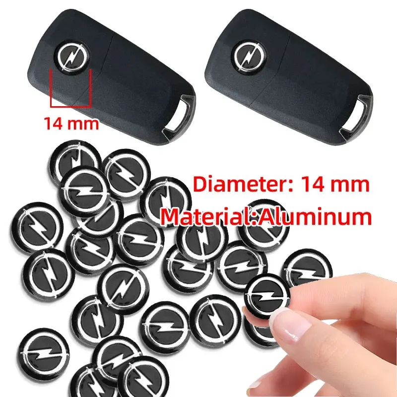Aluminum Car Key Badge Emblem Replacement auto Key Stickers For Opel Adam Ampera Corsa Insignia Karl Rocks-e Astra Crossland-X