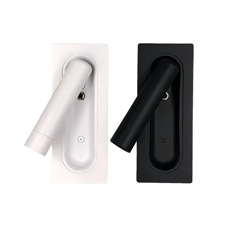 

Современная минималистичная прикроватная лампа для чтения с переключателем, настенный светильник, прикроватная лампа для спальни, небольшой прожектор, вращающаяся прикроватная лампа