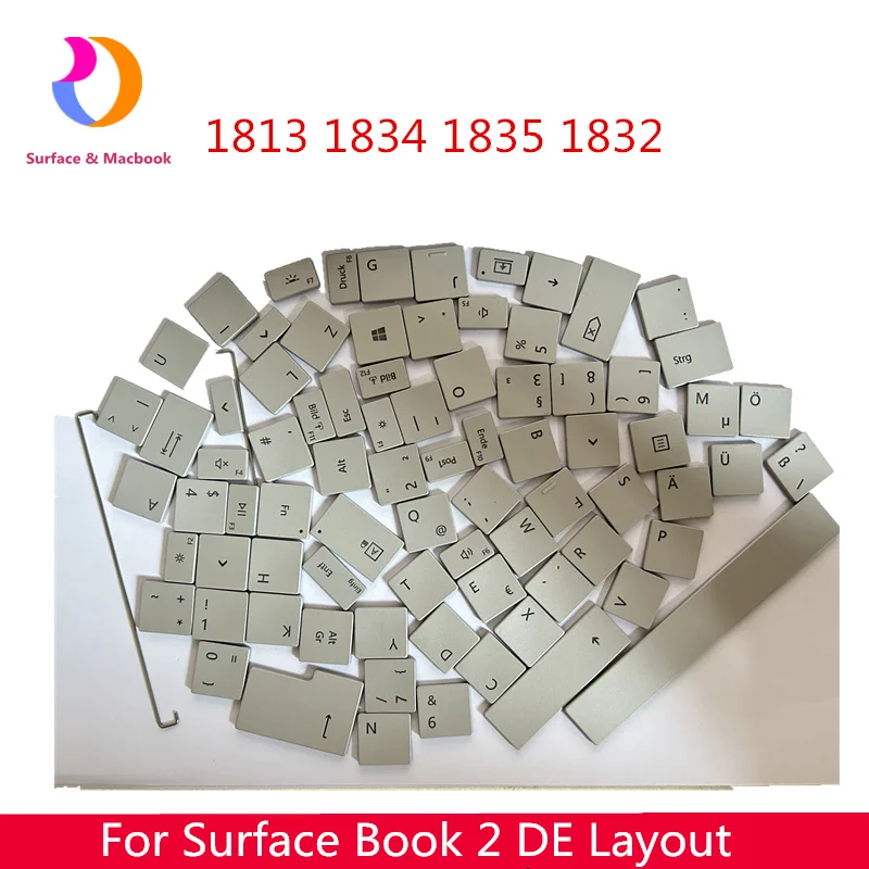 Tastaturkappe für Surface Book 2 1834 1835 1813 Tastenkappe GR DE 13,5 15 Zoll