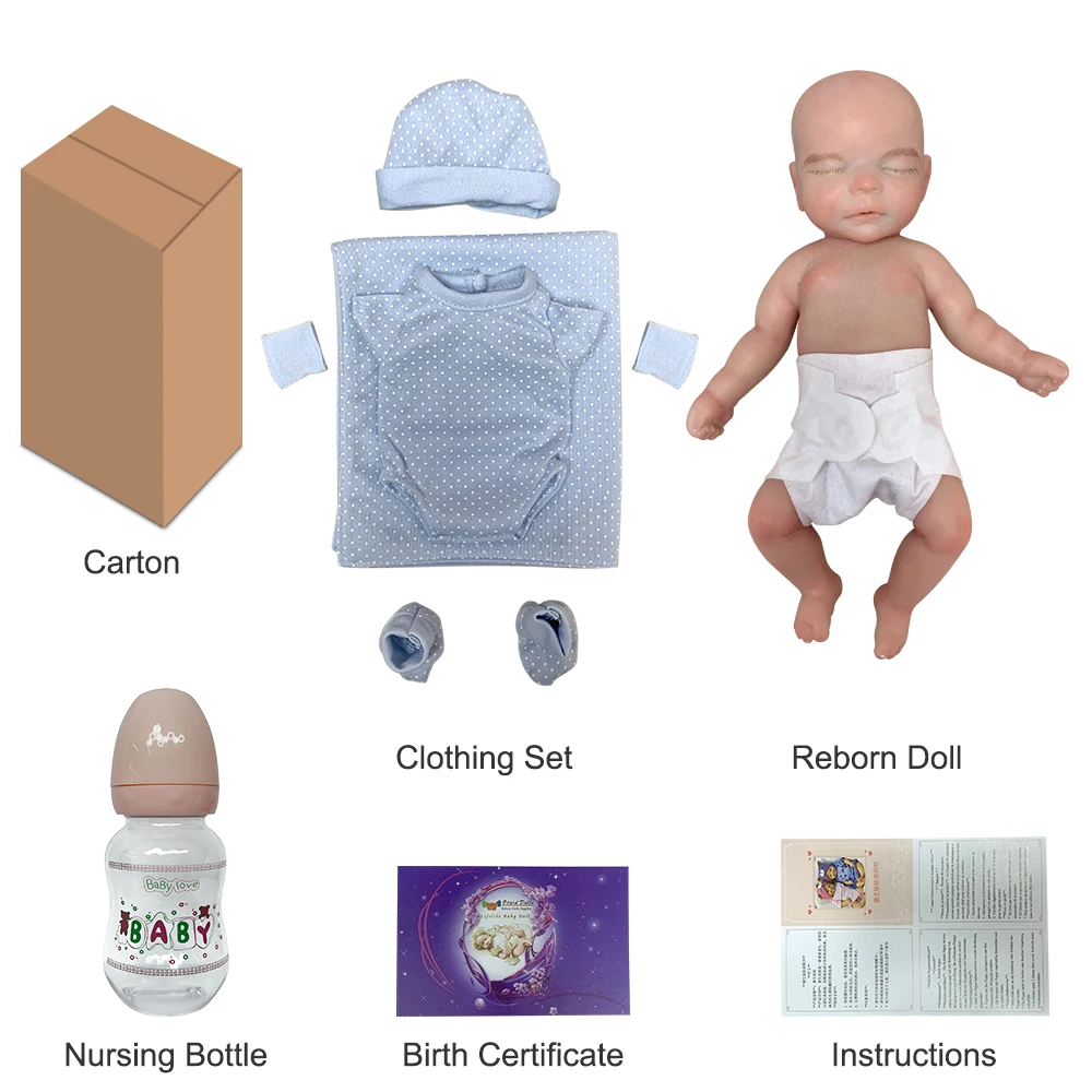 Aizwa1 Muñeca Reborn de silicona Sam de 10 pulgadas hecha a mano Bebe Girl muñeca recién nacida pintada en 3D para regalos de niños