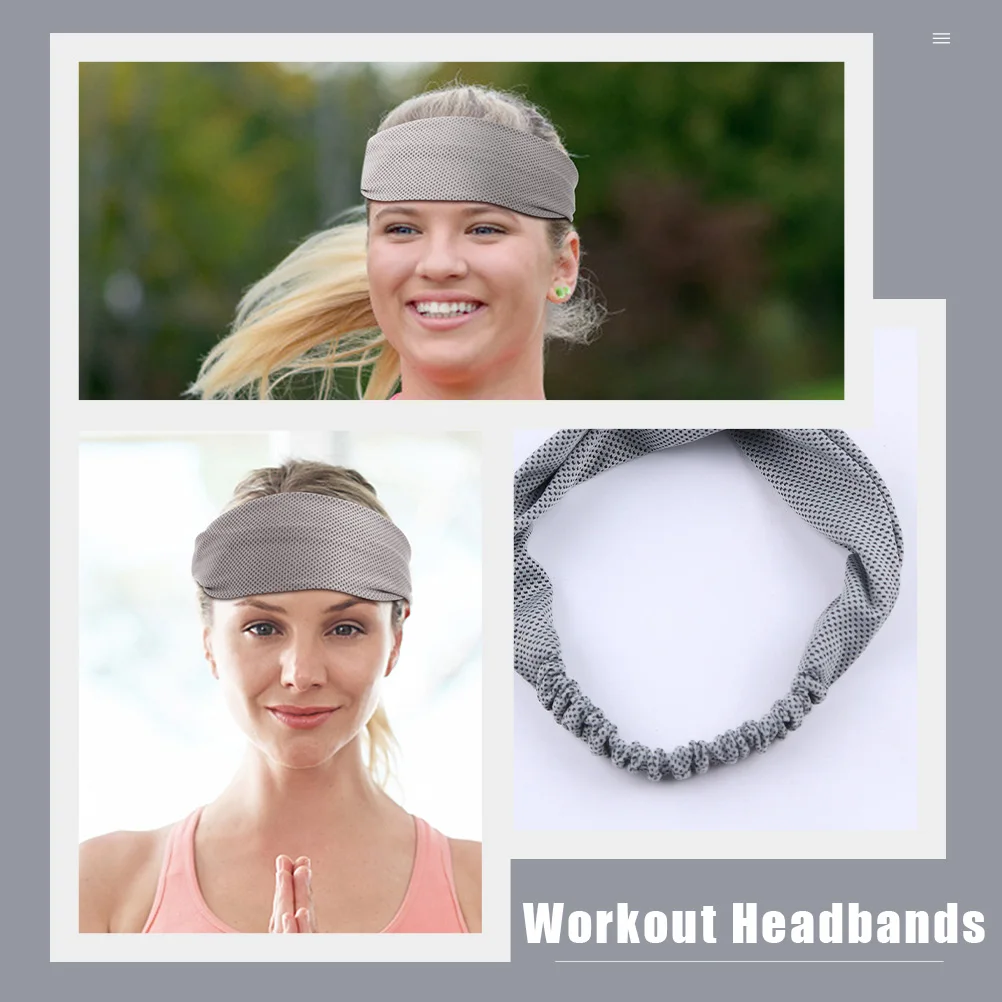 

2pcs Ice Silk Headband Elastic Sweatband for Sports Running Cooling Forehead Wrap Quick Dry Anti Sweat Unisex