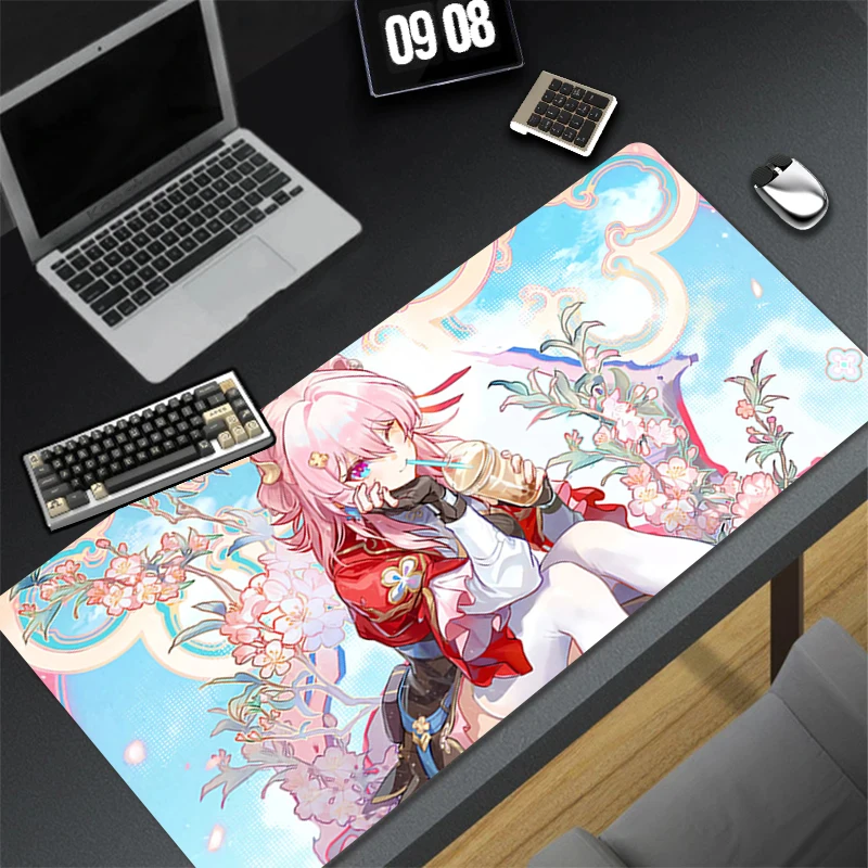 

Mouse Pads Desk Mat Protector Honkai Star Rail March 7th Gaming Mousepad Office Table Decor Keyboard Long Pad Computer Gamer Mat
