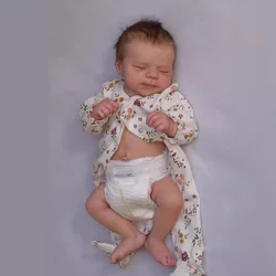 48cm Pascale Reborn Dolls Full Silicone Body Sleeping Girl Lifelike Rooted Hair Flexible 3D Skin Tone with Visible Veins