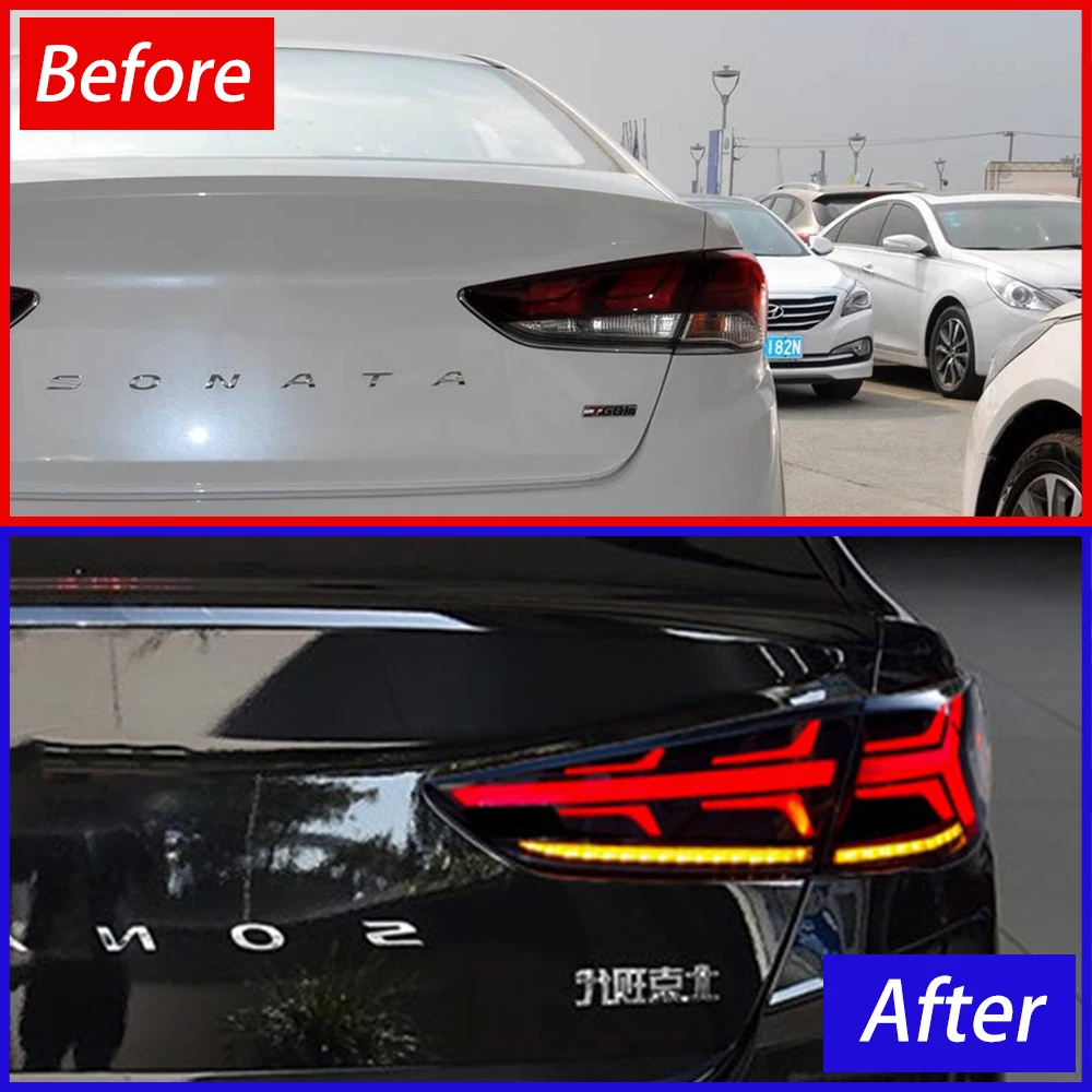 For HYUNDAL sonata 9 2018-2019 Car Taillights Assembly Upgrade LED Auto Lamps Dynamic Signal Light Plug and Play Accessories