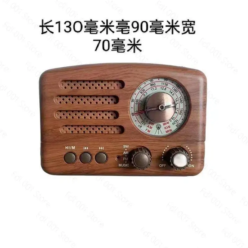 Radio 1160BT Walnut‑Color Bluetooth Speaker TF Card USB Drive Playback