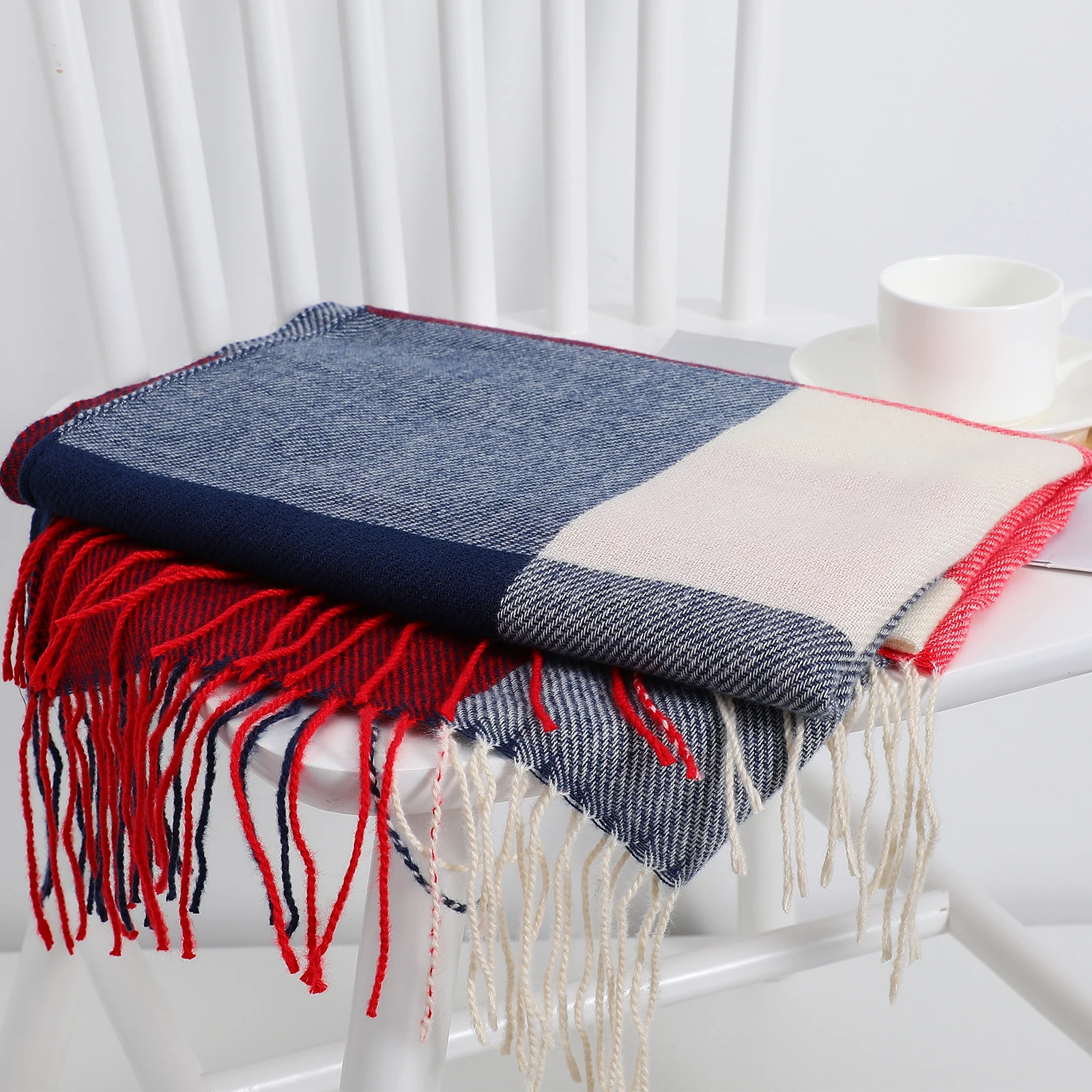 

Plaid Scarf Oversized Women Winter Large Warm Tassel Shawl Blanket Scarves Cold Weather Fall Accessories Lattice Wrap