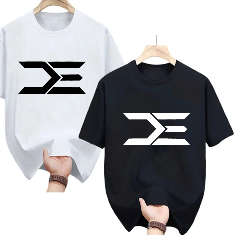 2 Pack Hot Sale Minimalist Arrow Symbol T-Shirt Casual Streetwear Short Sleeve Tops for Men Women Fashion Geometric Print Tee