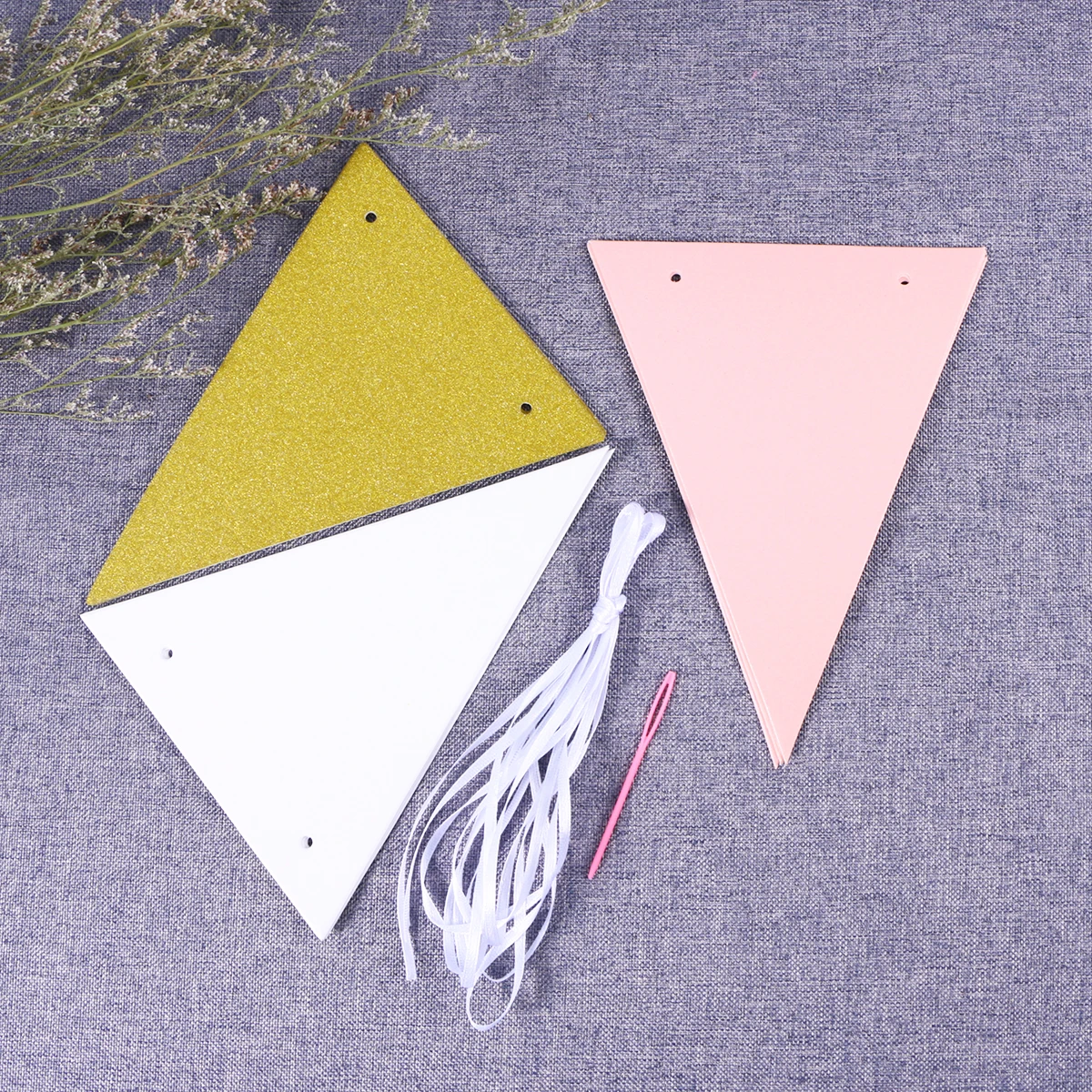 

3M Triangle Kids Room Decor Kids Room Decor Baby Birthday Banner Party Supplies Thick Paper Colorful Banners