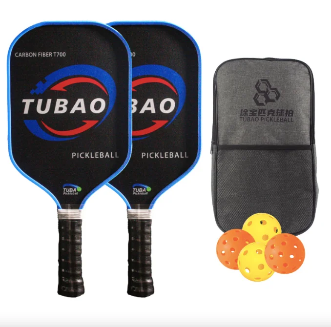 Pickleball Paddle & Ball Set - Textured Matte Carbon Fiber Face with 16MM Polymer Honeycomb Core for Professional Play